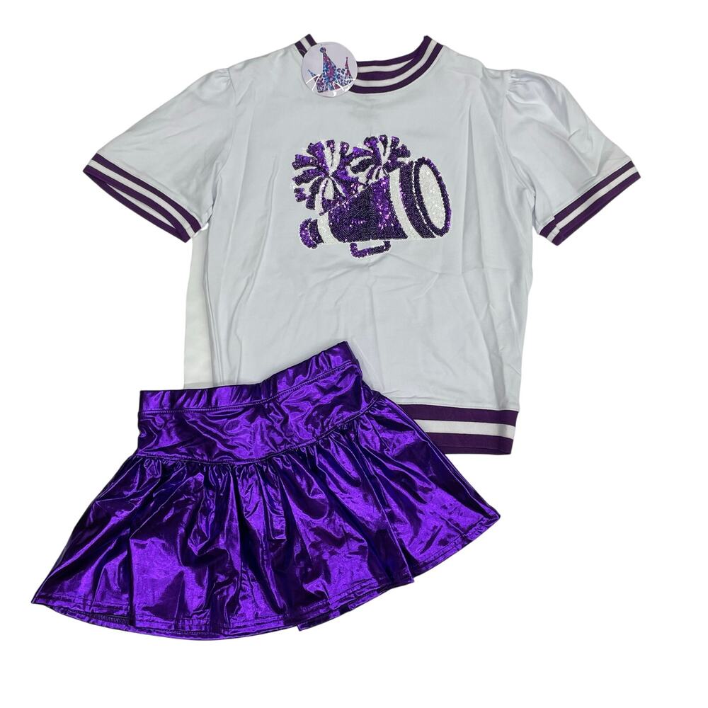NWT Azarhia YXL (14) Purple Megaphone Skort Set